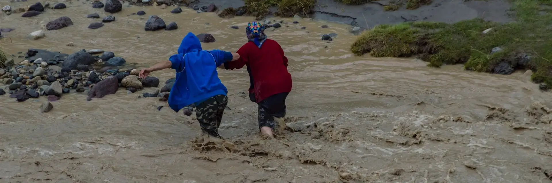 Personnes qui subissent une inondation